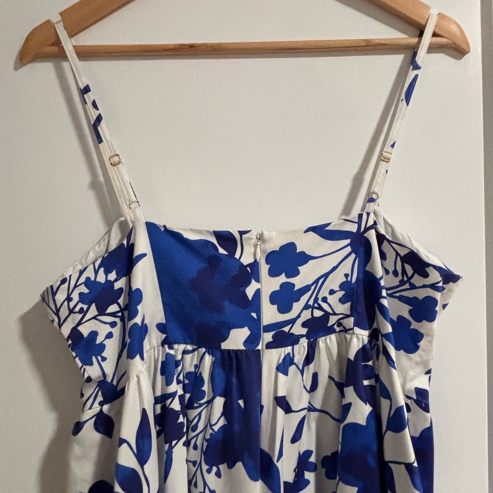 Anthropologie Blue and White Floral Jumpsuit - Picture 7 of 11